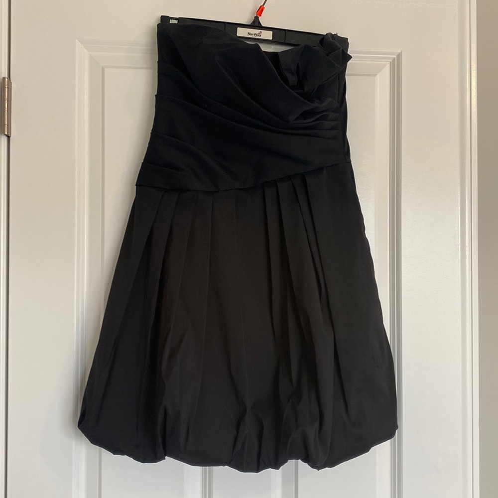 Black formal tube top dress
